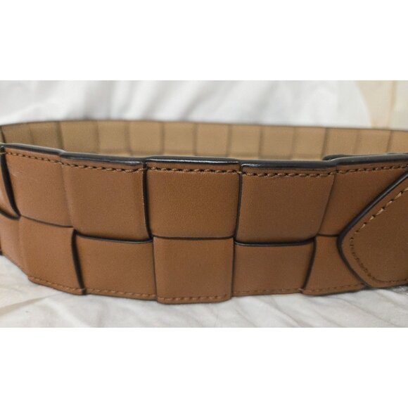 NEW Michael Kors Woven Leather Stretch Belt Size Small/Medium - Picture 2 of 6